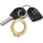 Wholesale Diamond Glitter Crystal AirTag Tracker Holder Loop Case Cover Ring Key Chain for Apple AirTag (Gold)